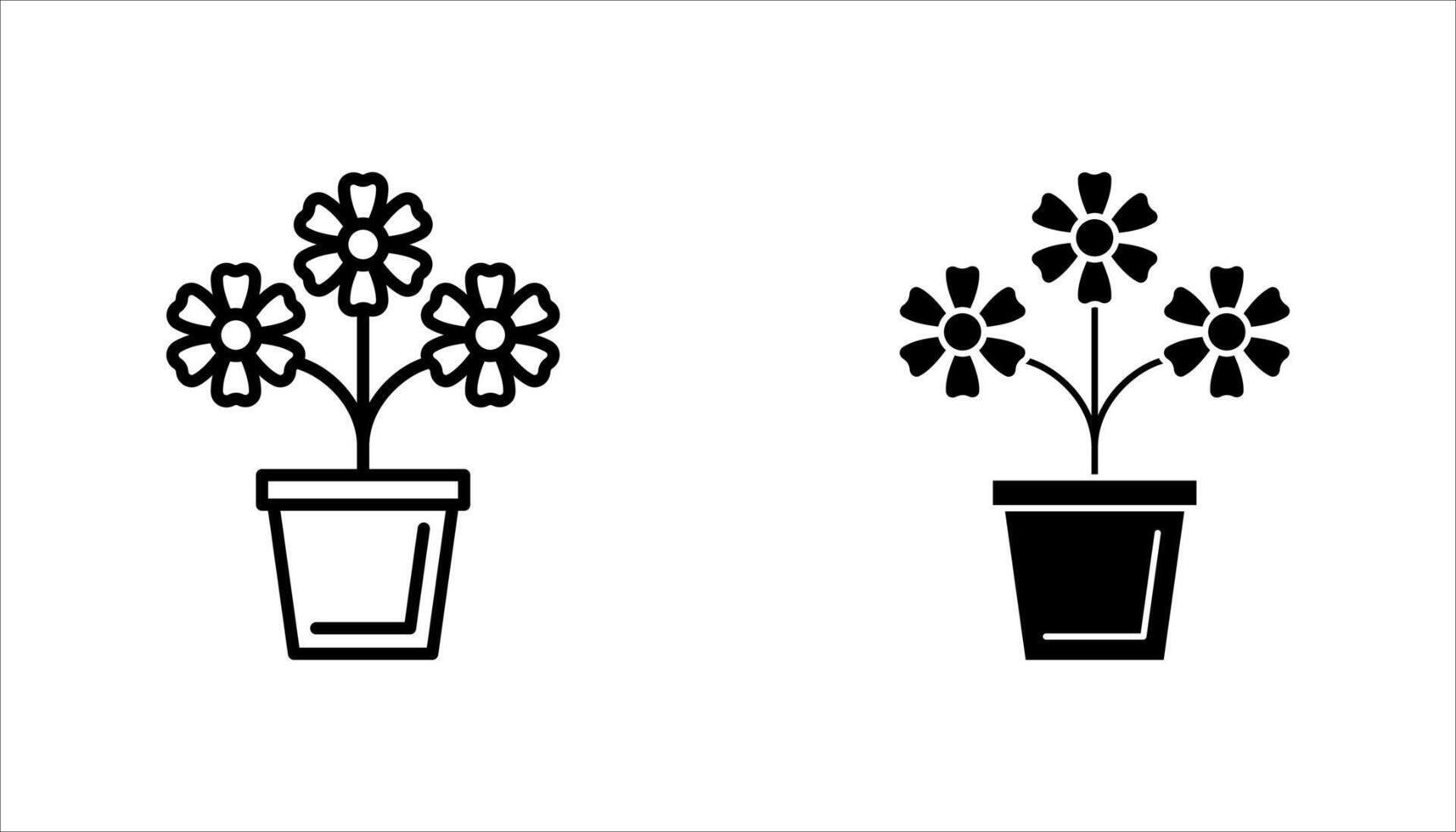 flower set icon vector