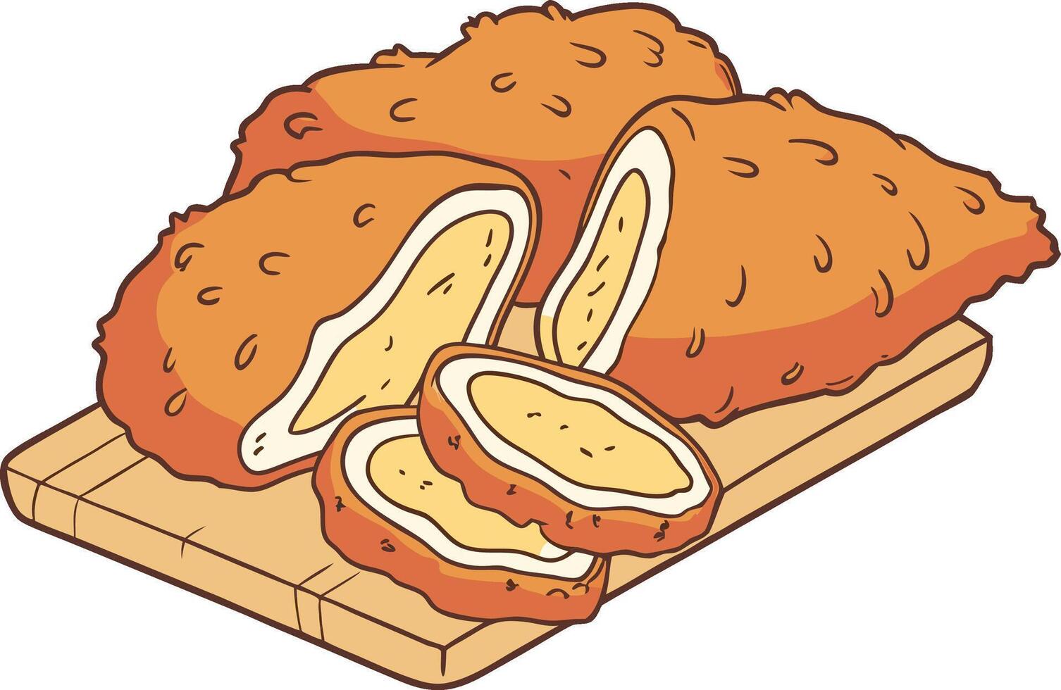 Crispy Fried Chicken Cutlets vector