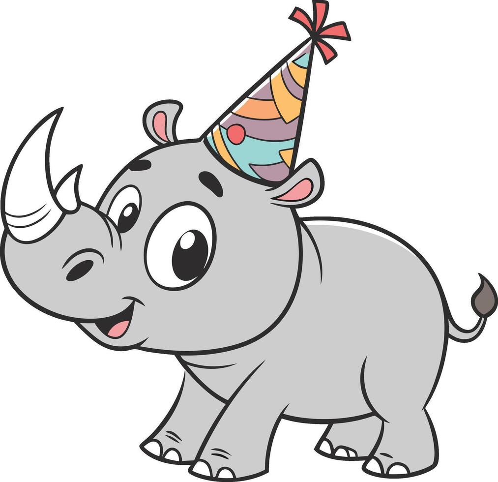 Happy Birthday Rhino vector
