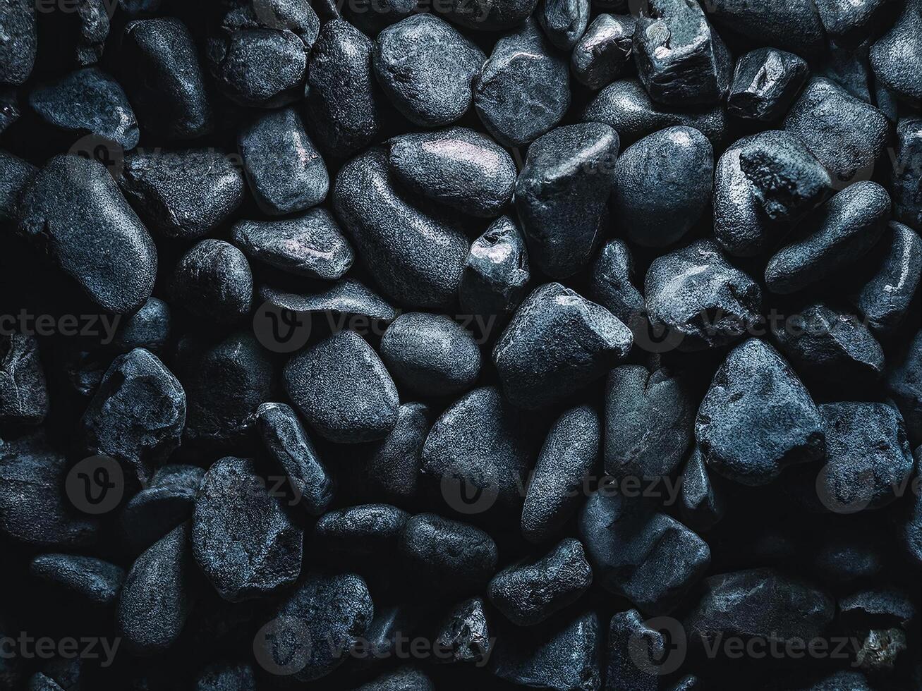 Abstract natural texture of dark stones creating a striking background for various design purposes photo