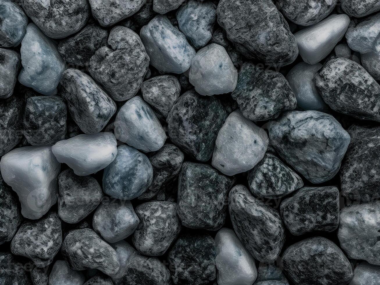 Abstract texture of smooth stones creating natural background design pattern photo