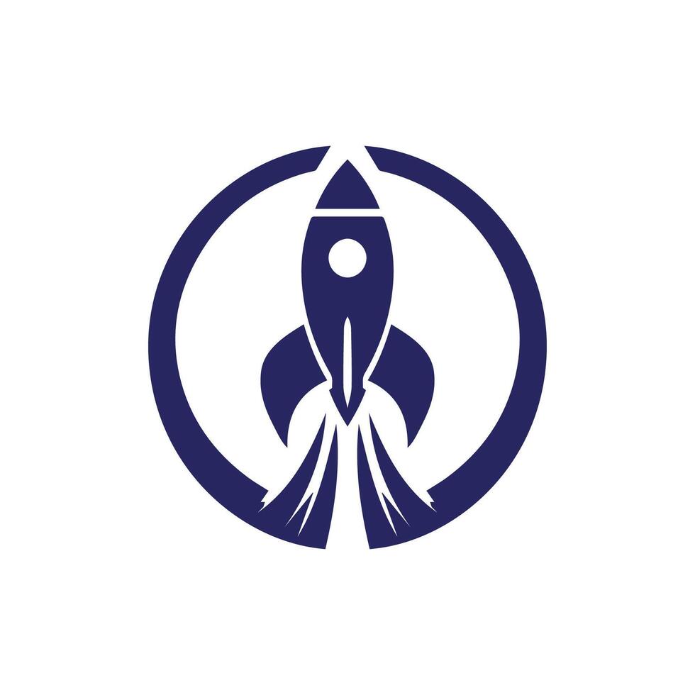 rocket launch logo icon design illustration vector