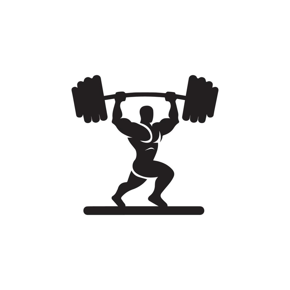 silhouette of a man lifting vector