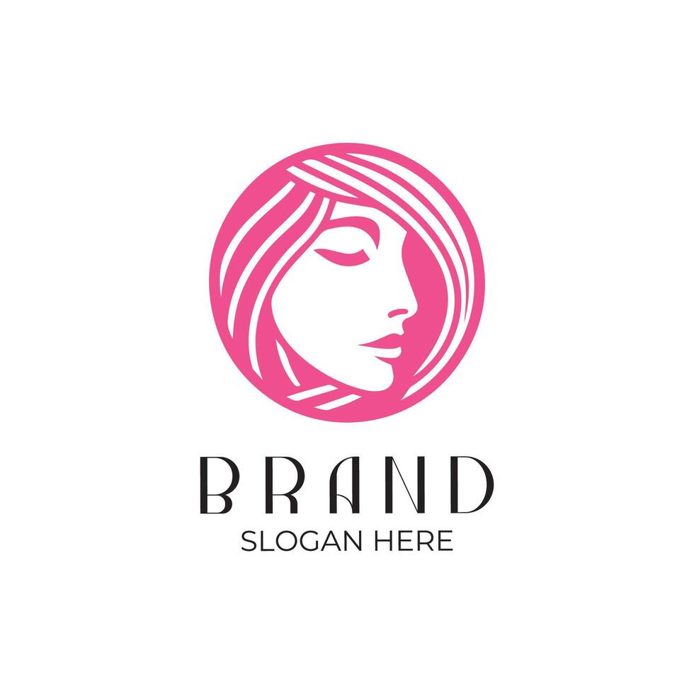 beauty salon logo template vector