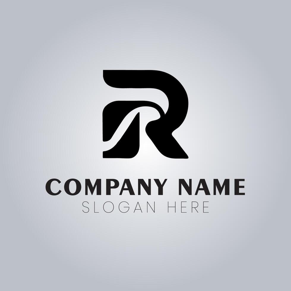The letter r logo design template vector