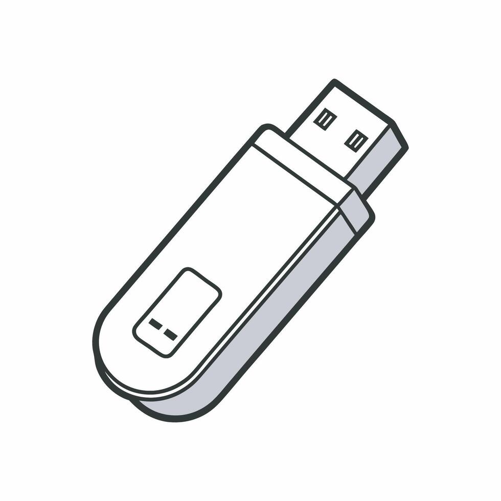 Usb flash drive icon illustration vector
