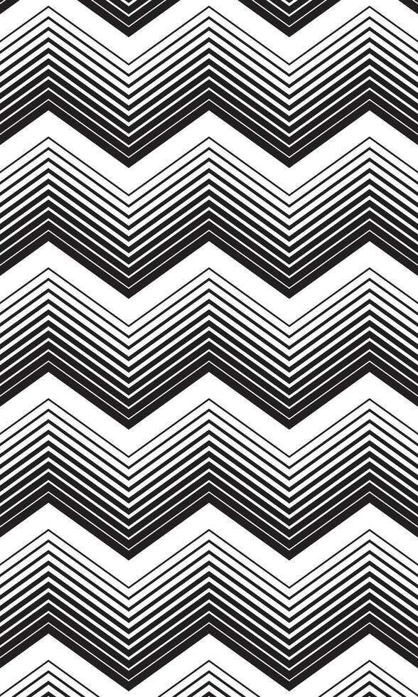 Abstract black and white zig zag pattern fabric fashion background vector