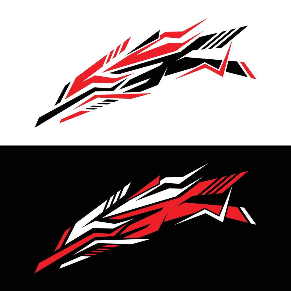 Abstract geometric racing vinyl sticker vector