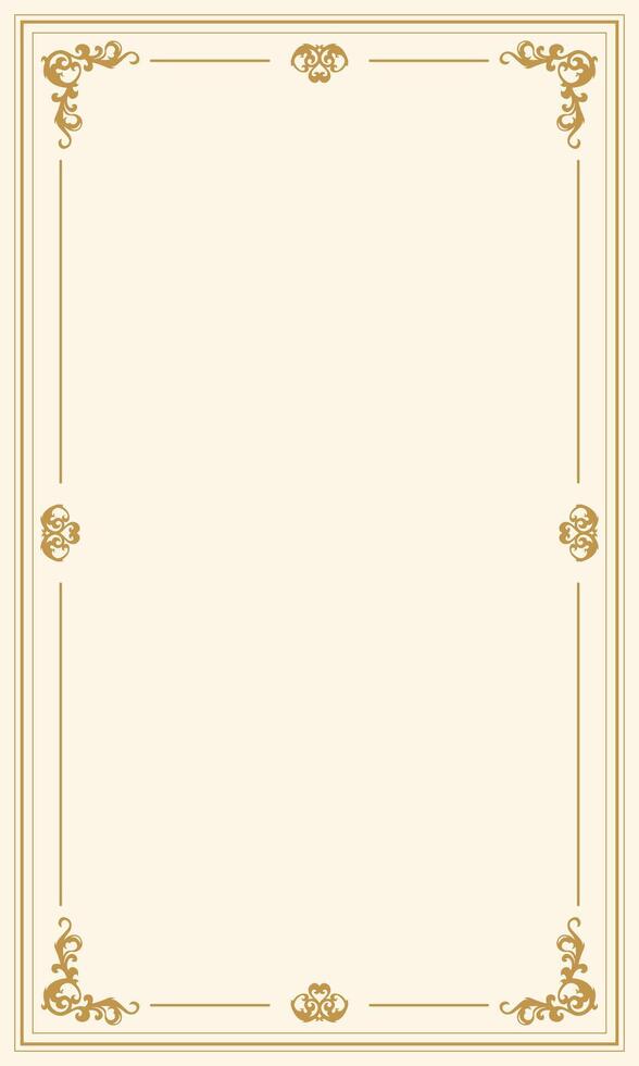 Luxury gold vintage invitation cover template vector