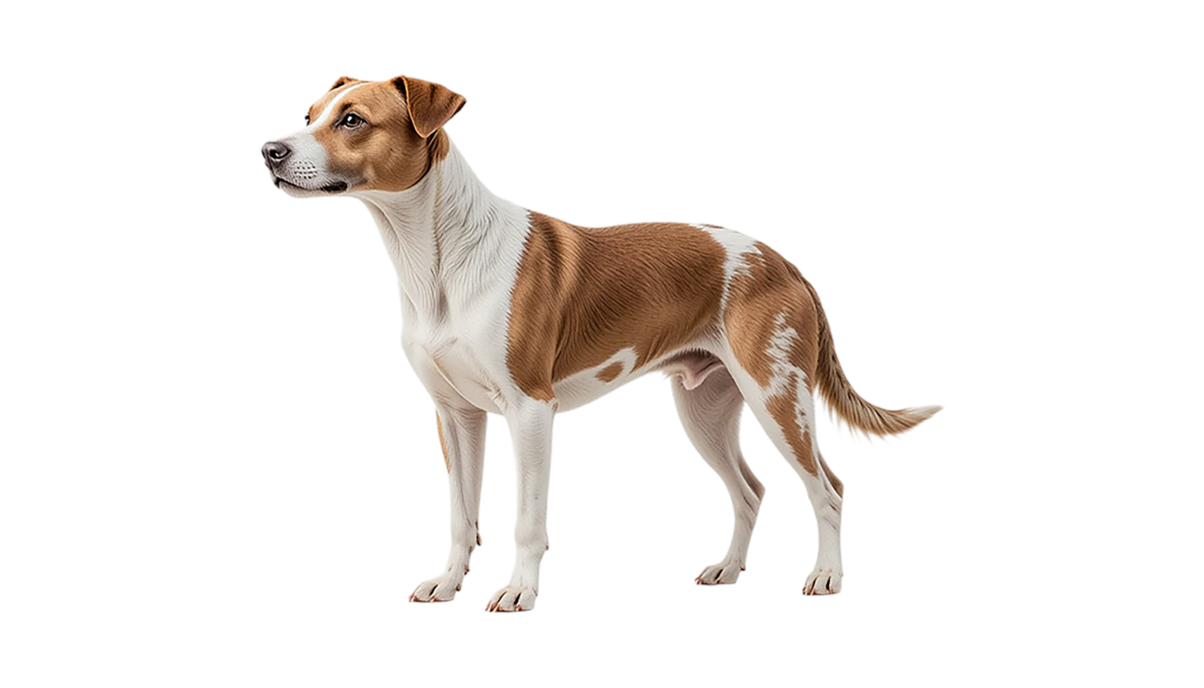 A majestic, digitally enhanced portrait of a golden-white dog. png