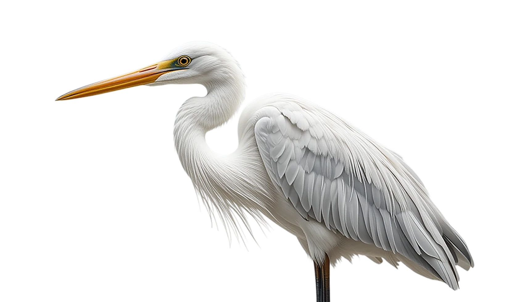 Elegant White Heron, Perfect for Wildlife Photography png