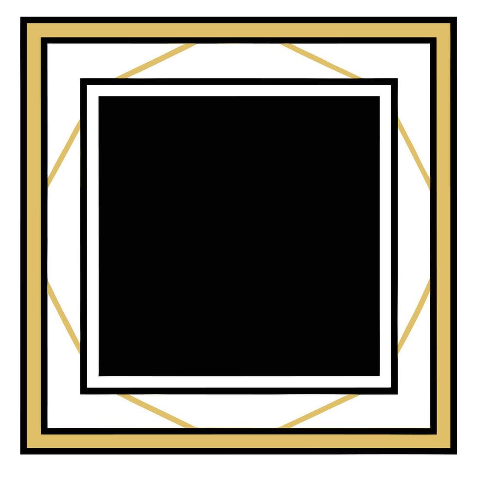 Gold Picture Frames Vintage Style vector