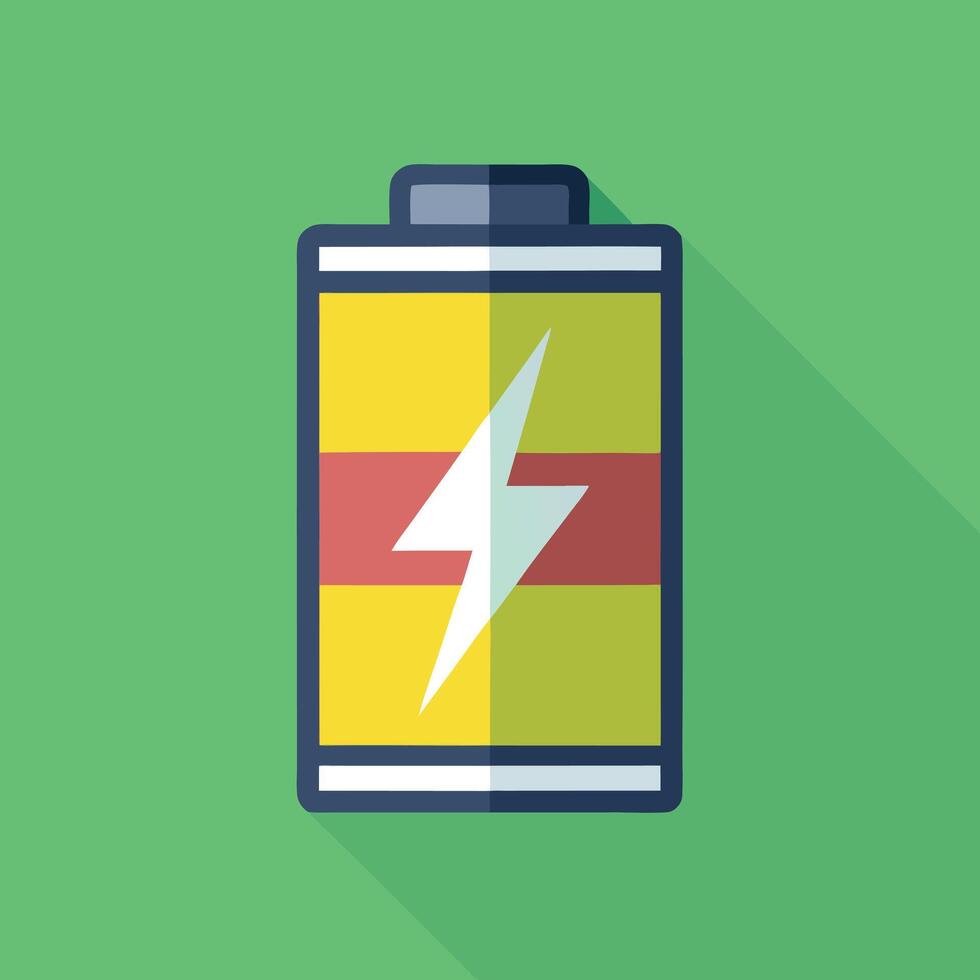charge battery flat icon vector