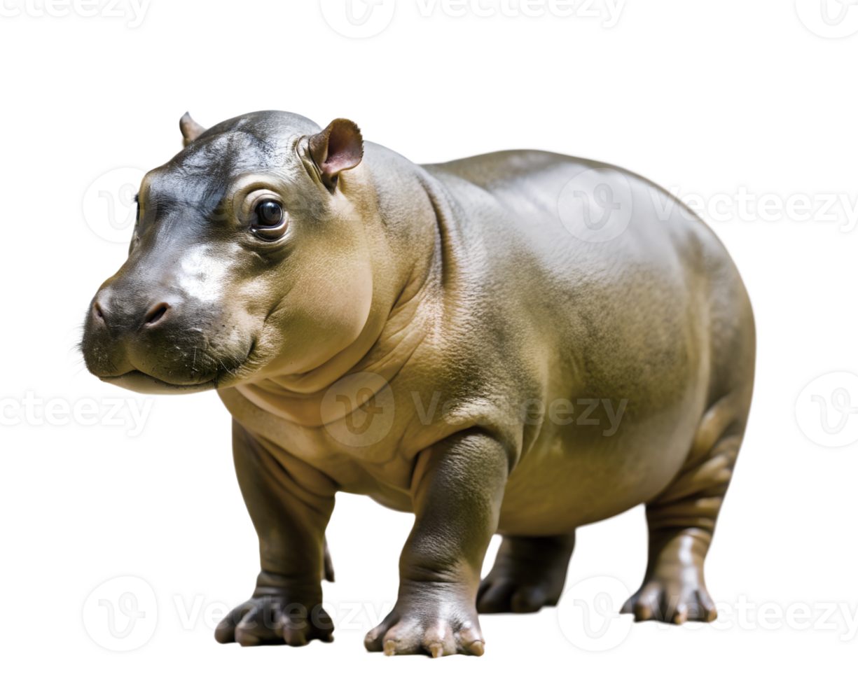 Pygmy Hippo isolated on a transparent background png