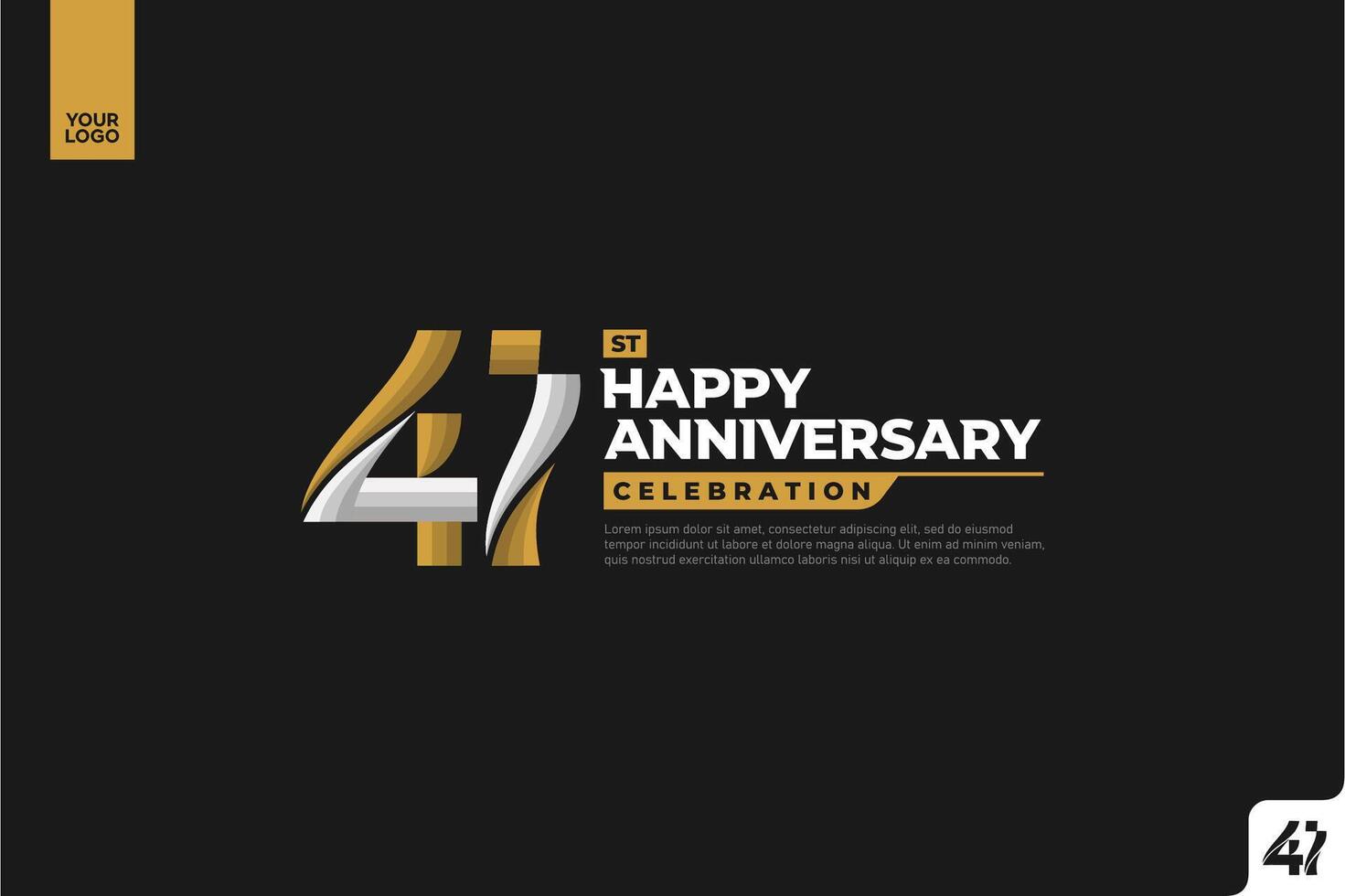 41st colorful happy Anniversary celebration vector