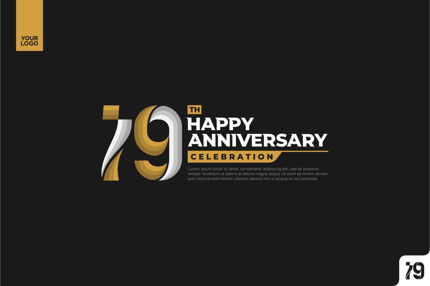 19th colorful happy Anniversary celebration vector