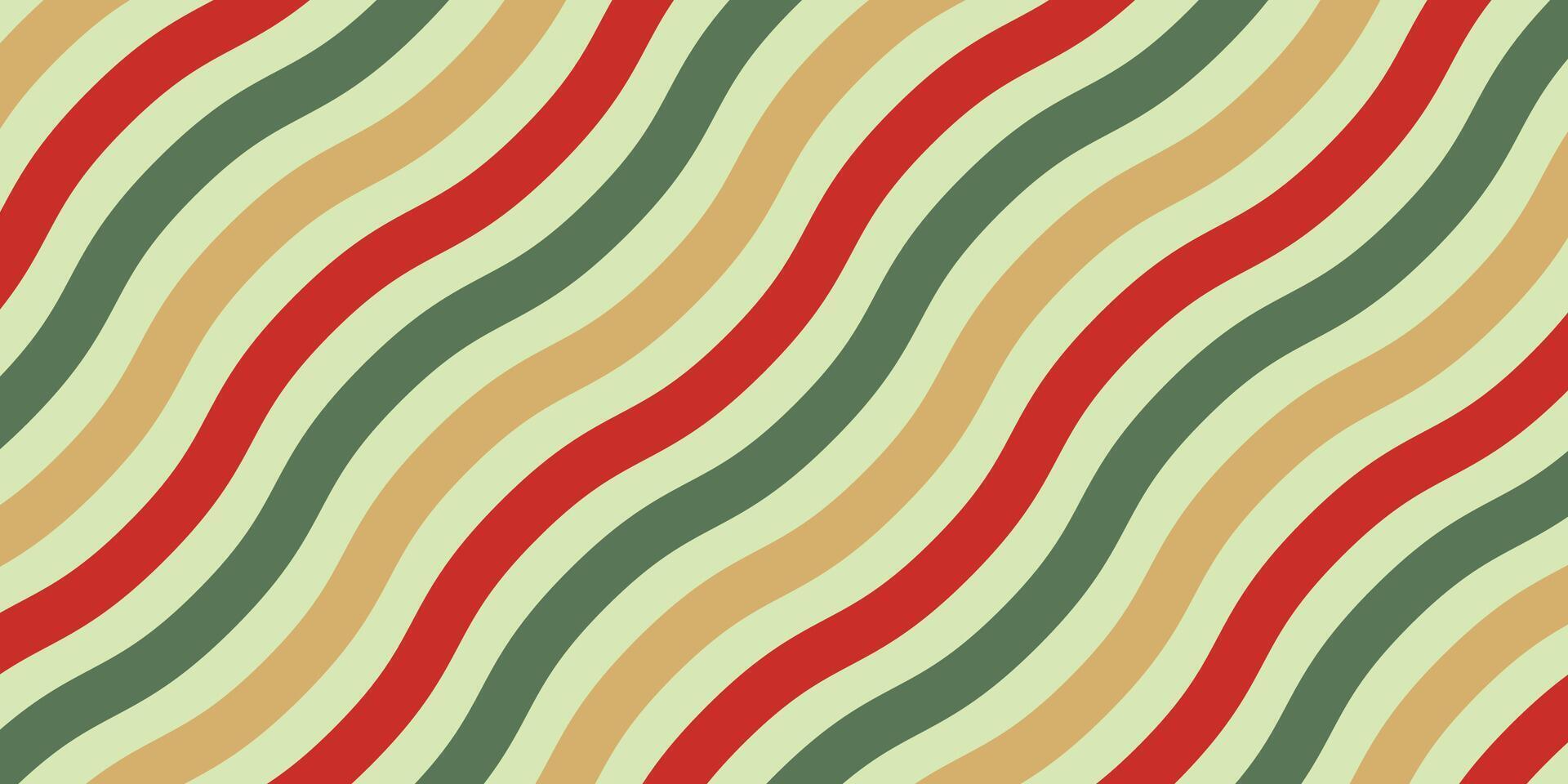 Retro color lined, striped, wavy abstract background design. vector