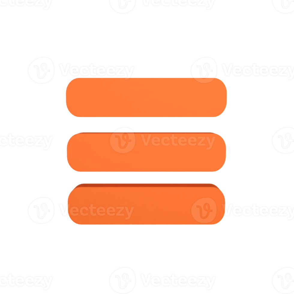 hamburger menu 3d icon png