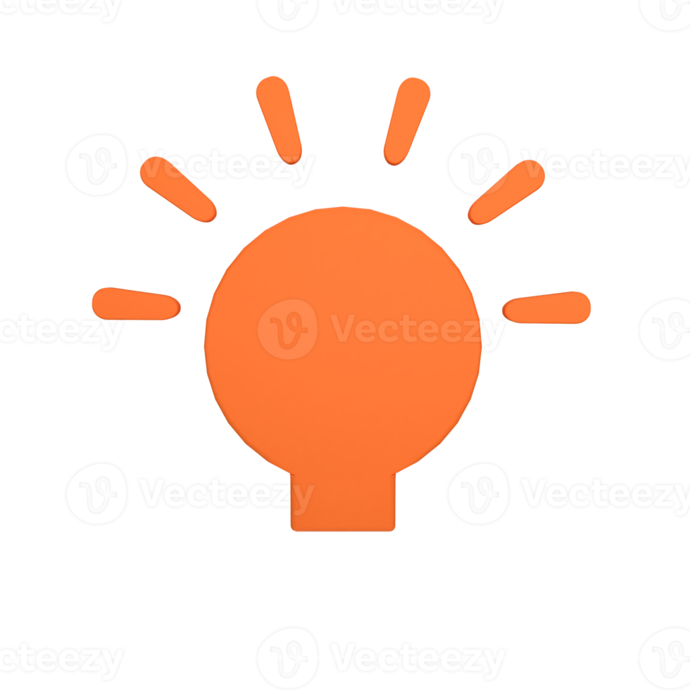 light bulb 3d icon png