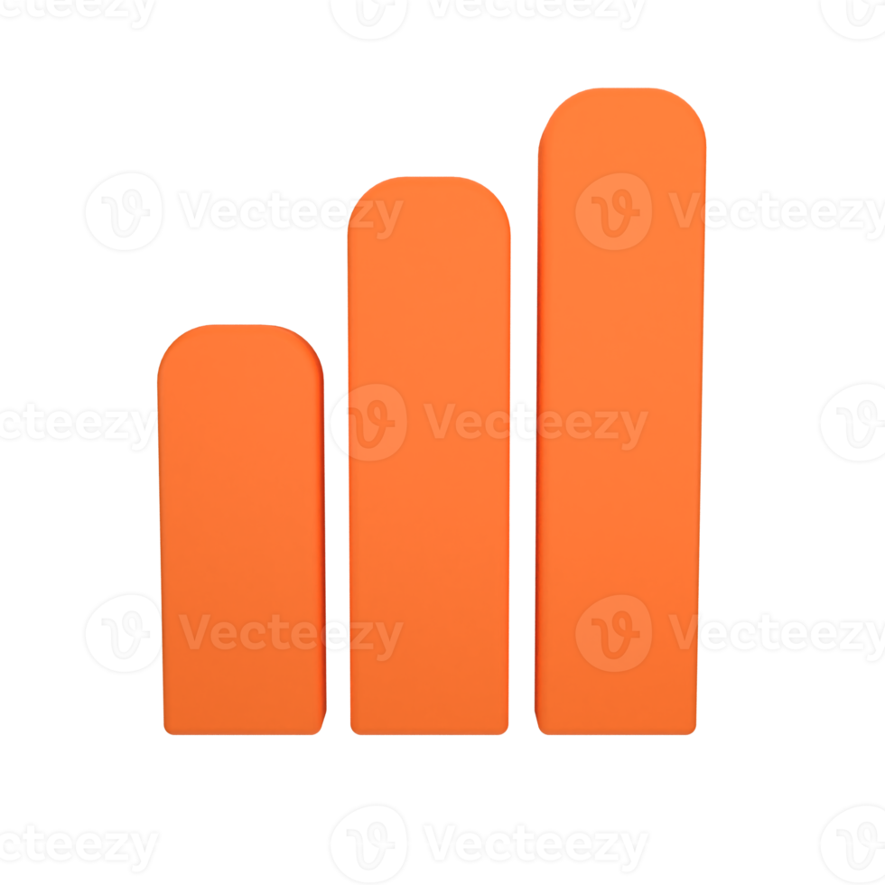 bar chart 3d icon png