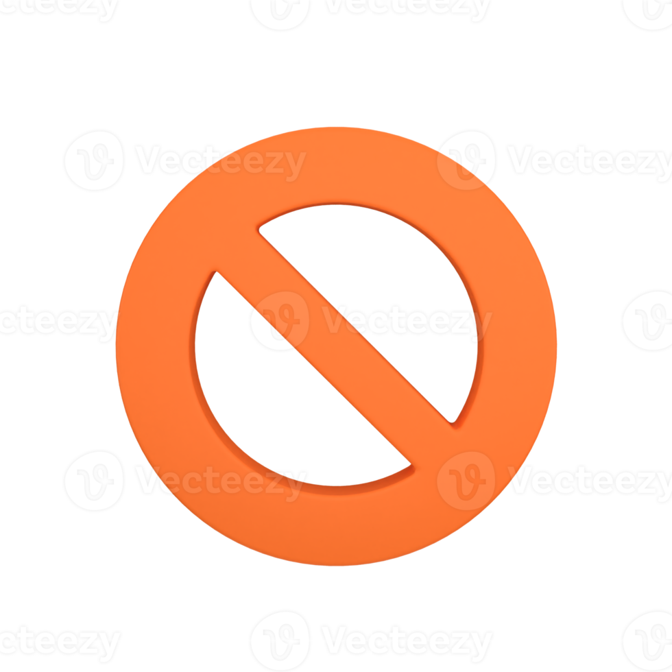 blocked 3d icon png