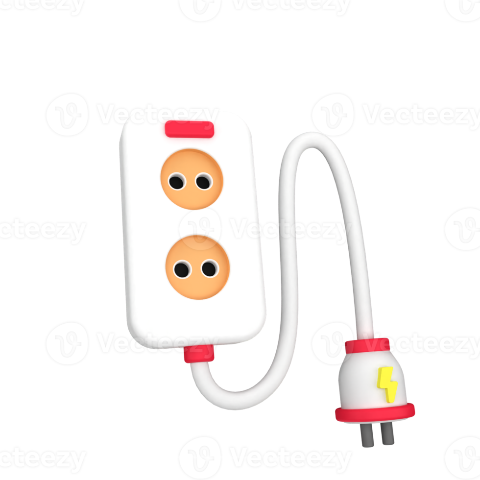 power strip 3d icon png