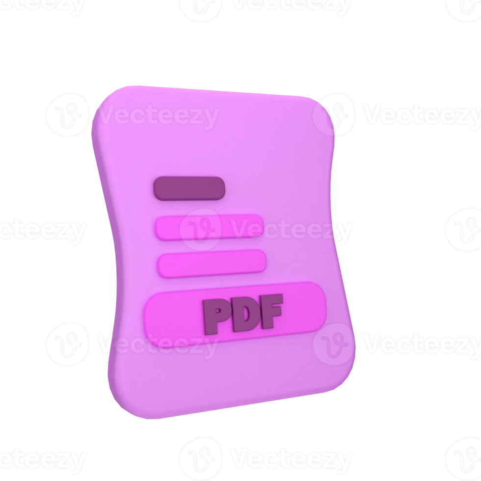 pdf format file 3d icon png