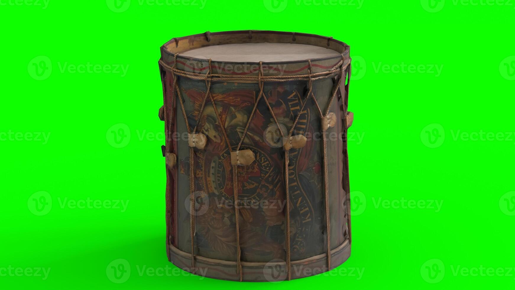 bass drum with green background 2 photo