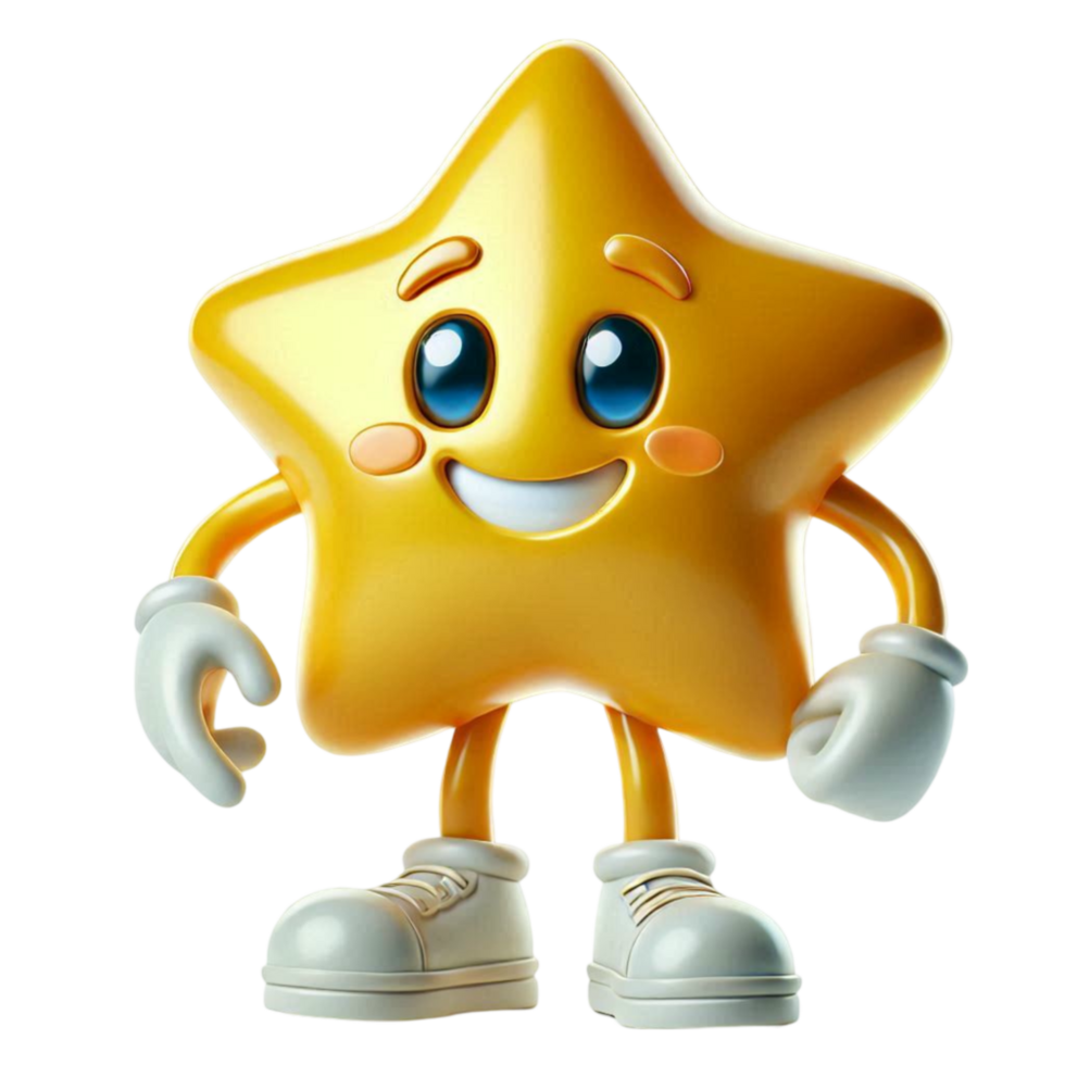 Happy Smiling Cartoon Star png