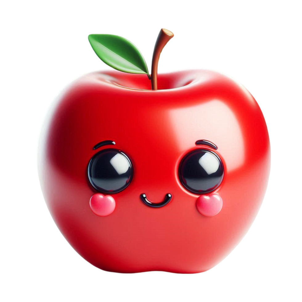 Happy Kawaii Apple png