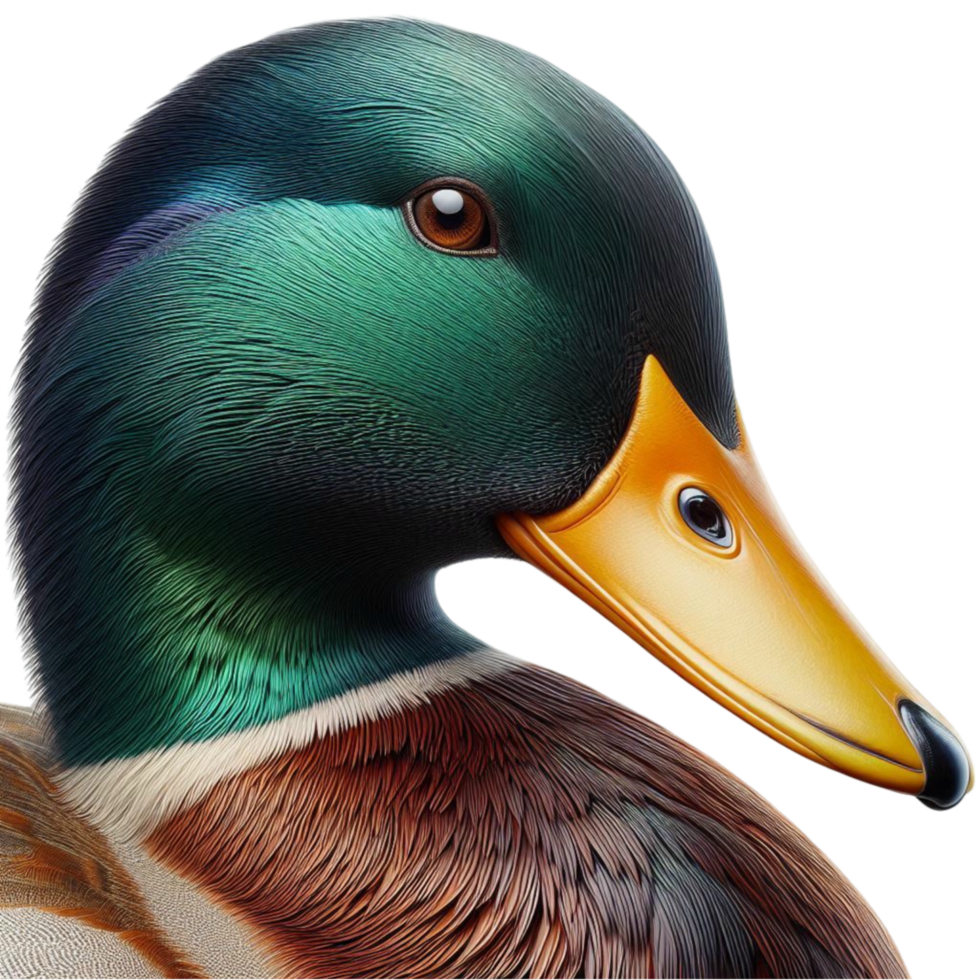 Realistic Mallard Duck Portrait png