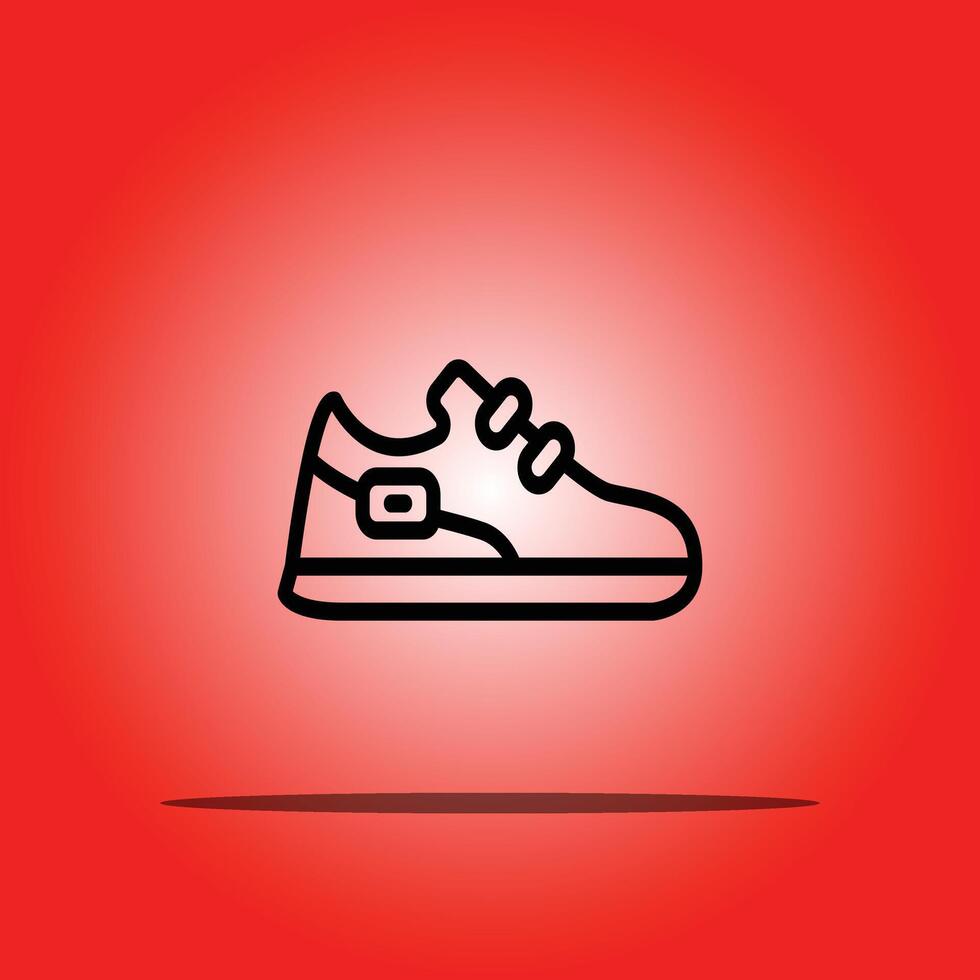 Shoe illustration shadow design vector
