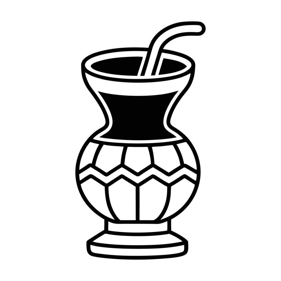 tiki mug silhouette vector