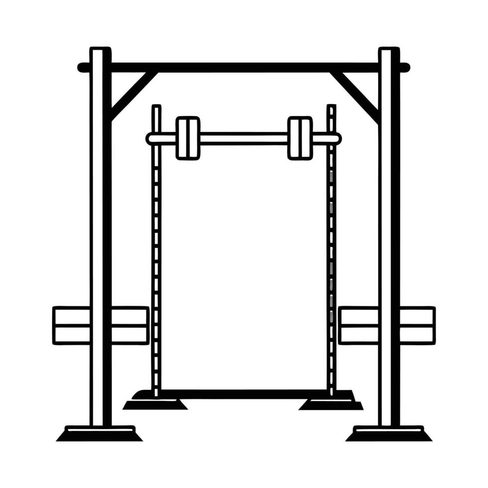 power rack or power racks weightlifting structure vector