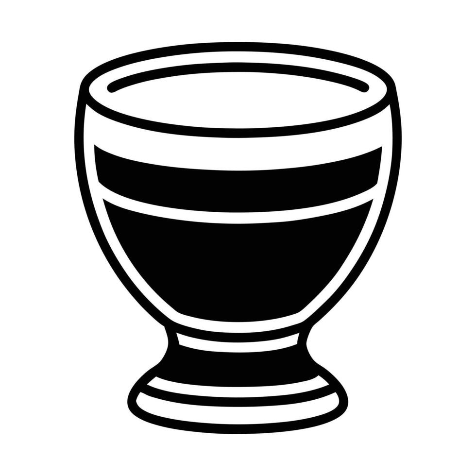 sake cup silhouette vector