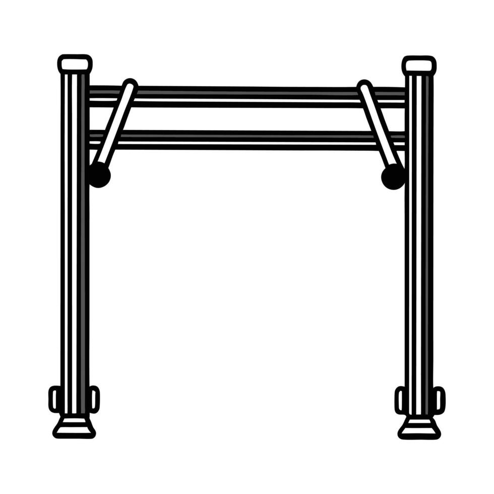 pull up bar icon image vector