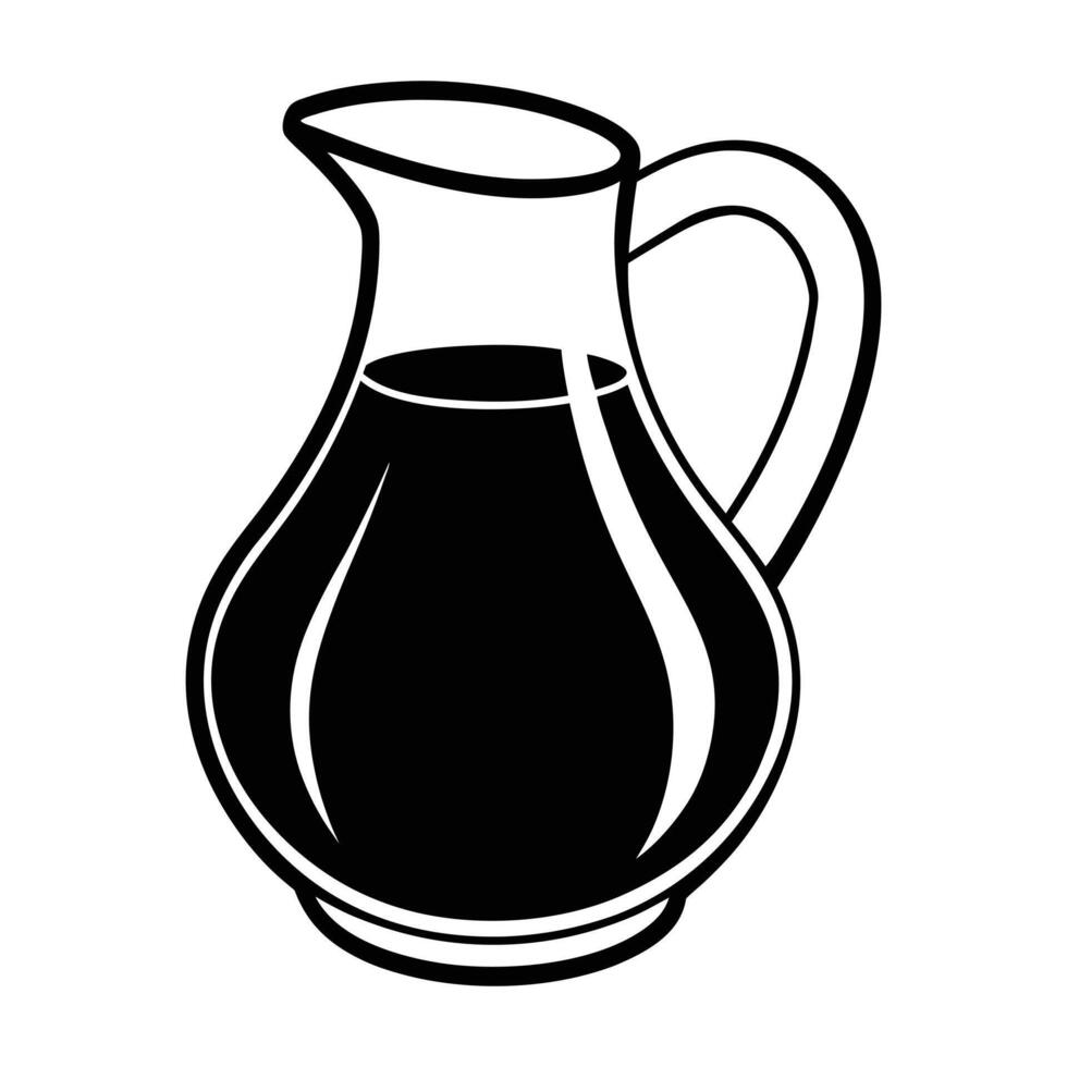qlass pitcher silhouette vector