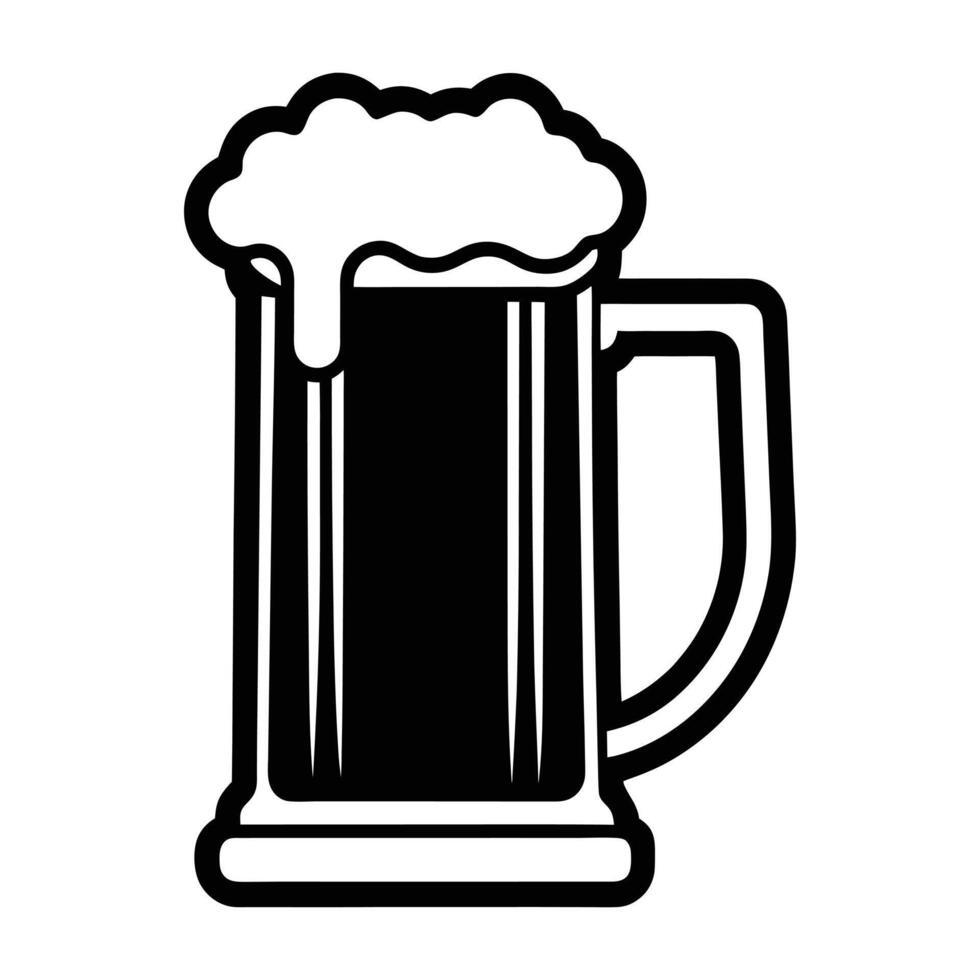 beer mug silhouette vector