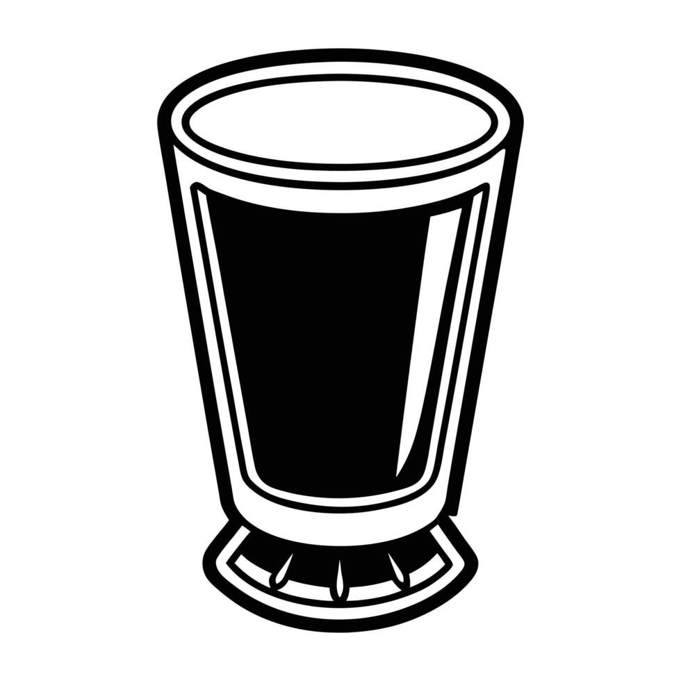 shot glass silhouette vector