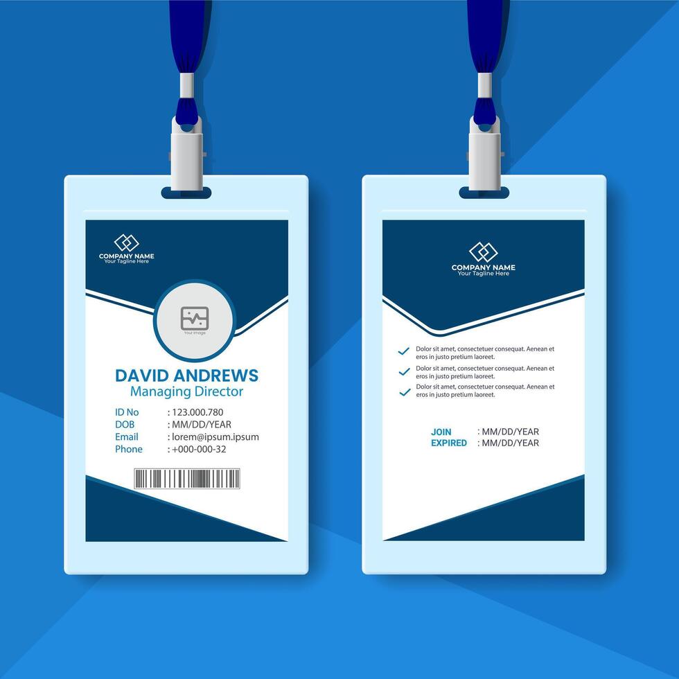 Professional Corporate Id Card Template vector