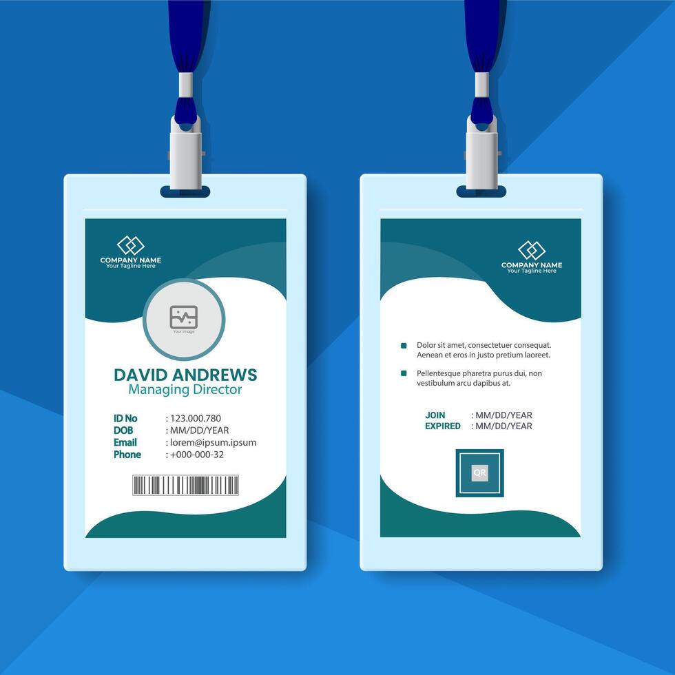 Simple Creative Business Id Card vector