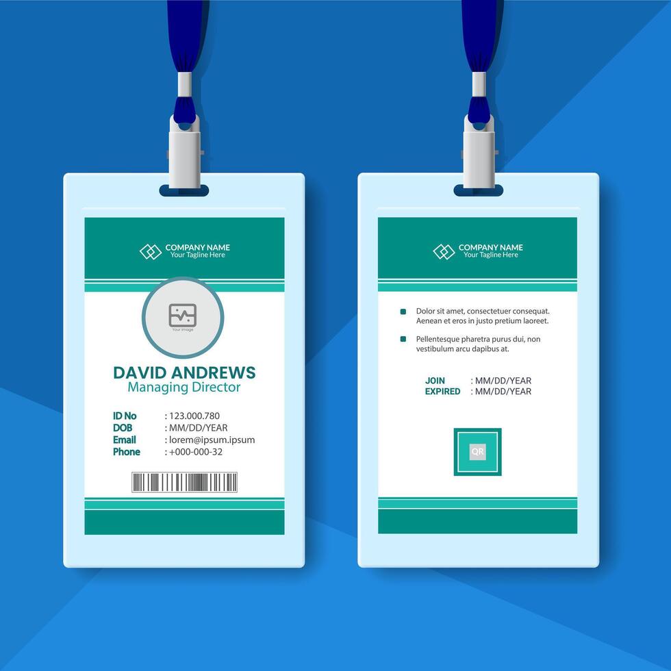 Corporate identity card template vector
