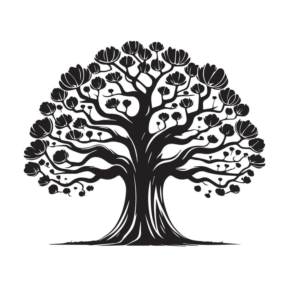 tree silhouette design vector