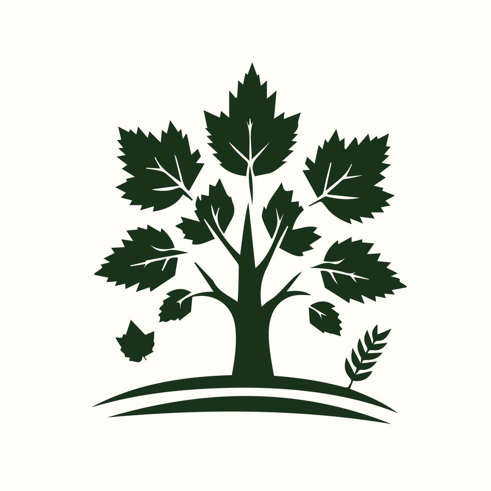 tree silhouette design on a white background vector