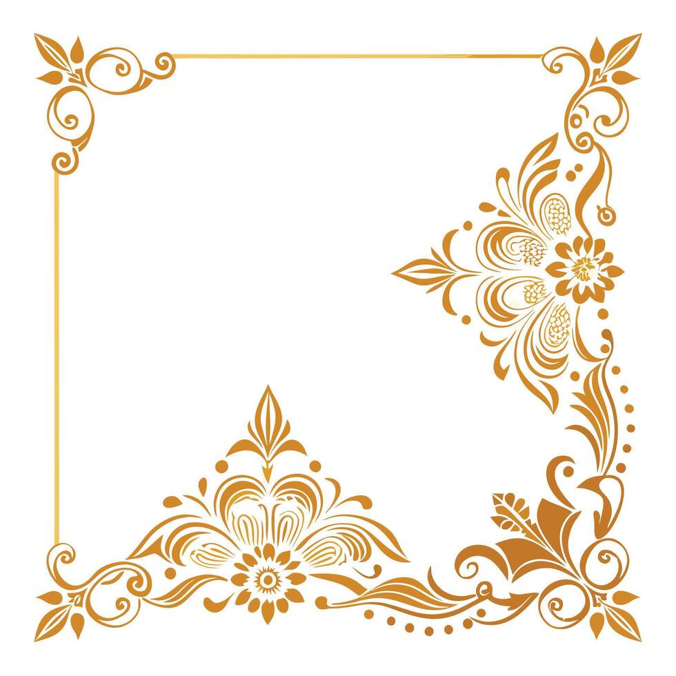 A Collection of Decorative corner Ornamental design vector