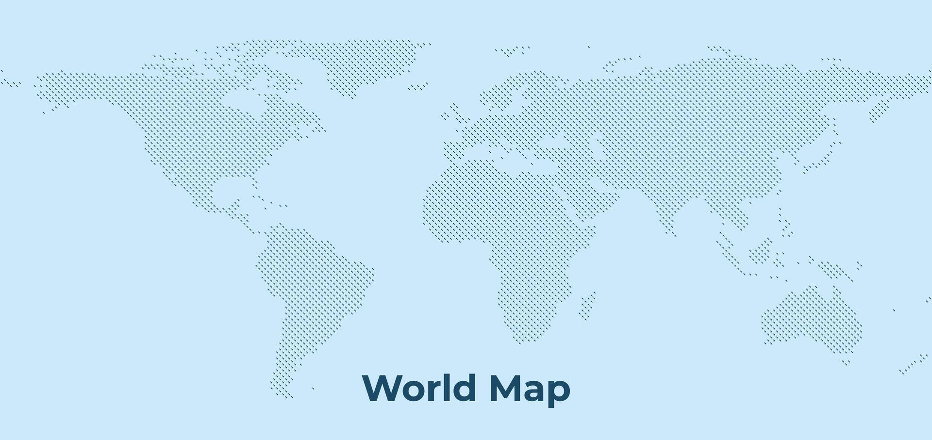 World Map Background with dash Texture vector