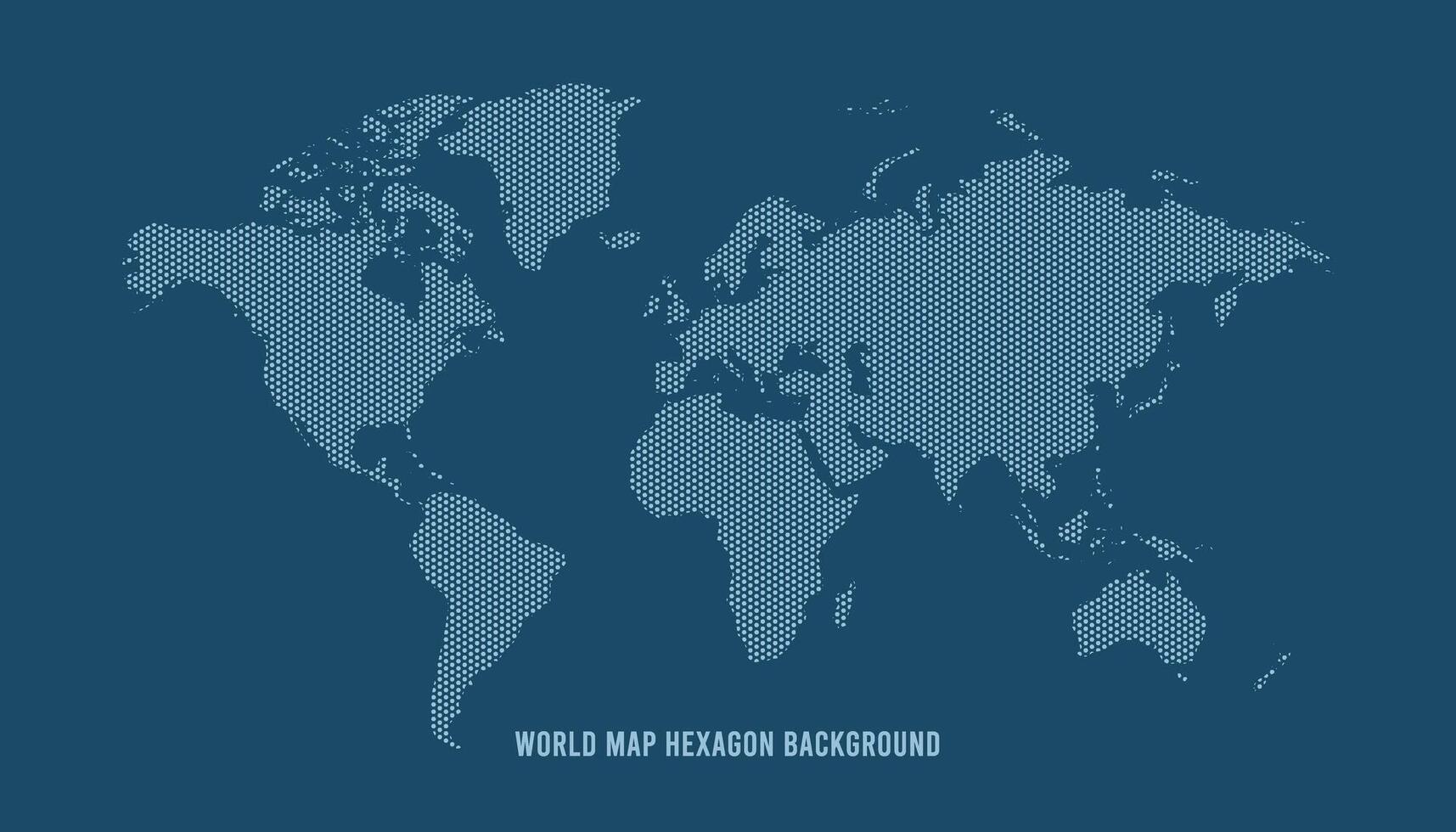 World Map Background with Hex Pattern - Modern Geometric Design vector