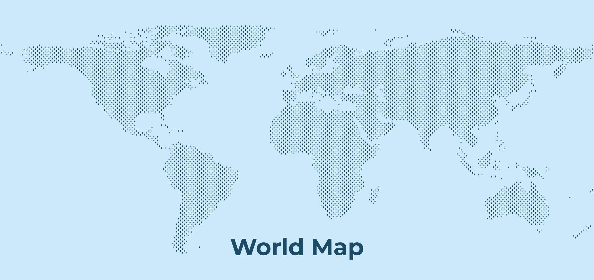 World Map Background with Diamond Texture Pattern vector