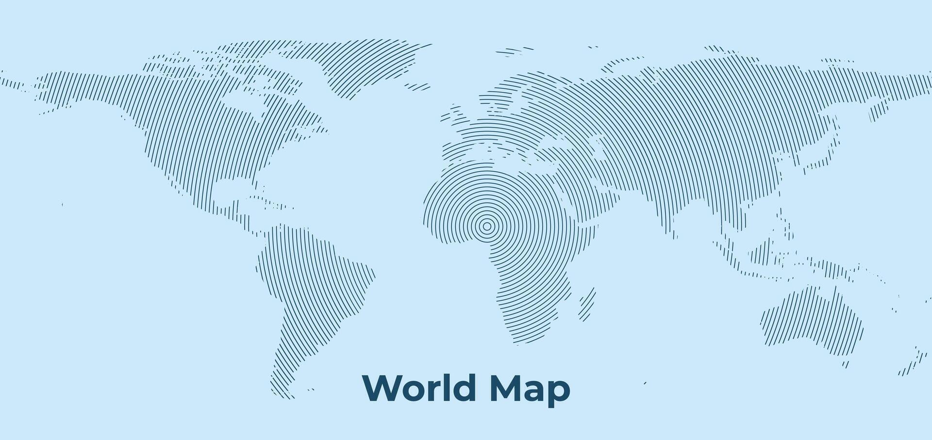 World Map Background with Circular line Texture vector