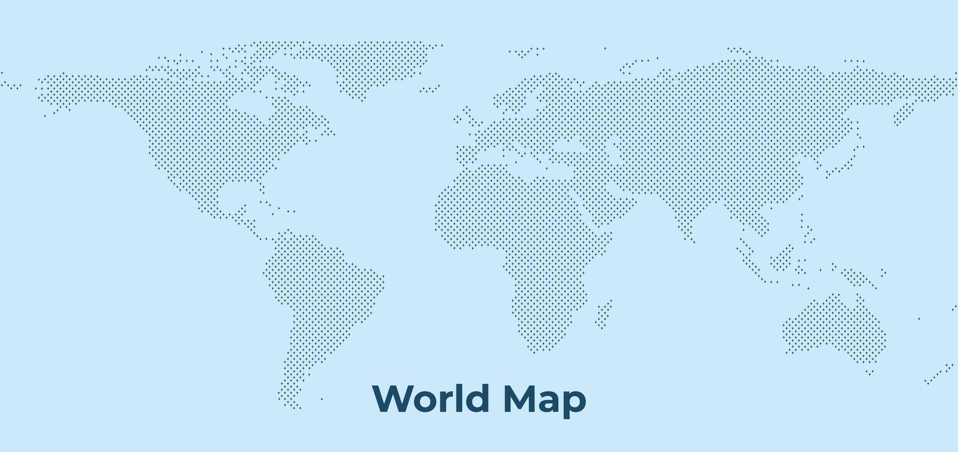 World Map Background with sparkle Pattern - Global star Design vector
